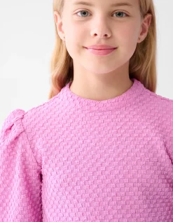 Shoeby Structuur Top Roze< Tops Lange Mouw