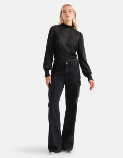 Shoeby Structuur Top Zwart<DAMES Tops