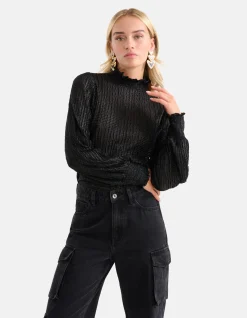 Shoeby Structuur Top Zwart<DAMES Tops