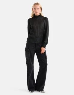 Shoeby Structuur Top Zwart<DAMES Tops