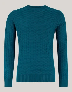 Shoeby Structuur Trui Donkergroen<Heren Truien En Sweaters