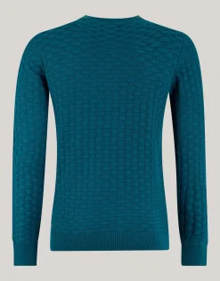 Shoeby Structuur Trui Donkergroen<Heren Truien En Sweaters