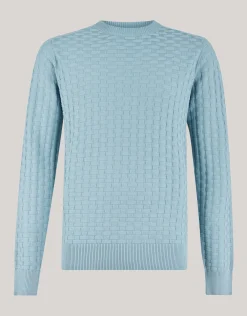Shoeby Structuur Trui Lichtgroen<Heren Truien En Sweaters