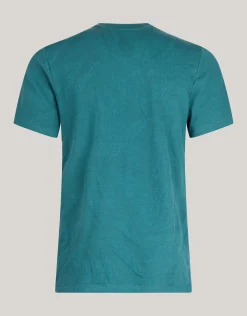 Shoeby Structuur T-shirt Donker Turquoise<Heren T-Shirts En Polo's
