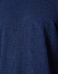 Shoeby Structuur T-shirt Donkerblauw<Heren T-Shirts En Polo's