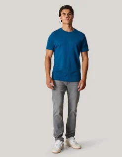 Shoeby Structuur T-shirt Donkerblauw<Heren T-Shirts En Polo's