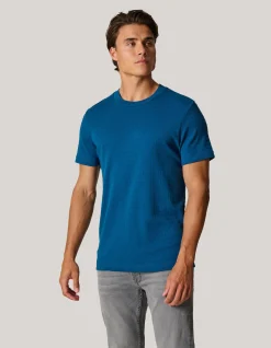 Shoeby Structuur T-shirt Donkerblauw<Heren T-Shirts En Polo's