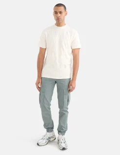 Shoeby Structuur T-shirt Gebroken Wit<Heren T-Shirts En Polo's