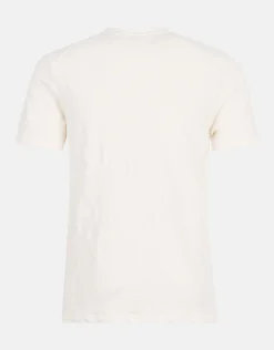 Shoeby Structuur T-shirt Gebroken Wit<Heren T-Shirts En Polo's