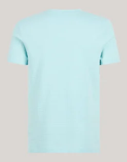 Shoeby Structuur T-shirt Lichtblauw<Heren T-Shirts En Polo's