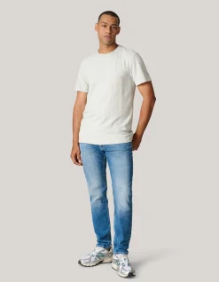 Shoeby Structuur T-shirt Lichtgrijs<Heren T-Shirts En Polo's