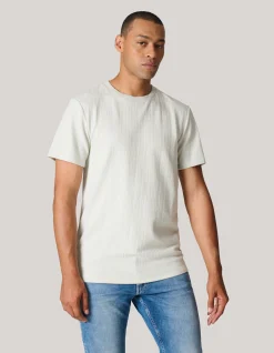 Shoeby Structuur T-shirt Lichtgrijs<Heren T-Shirts En Polo's