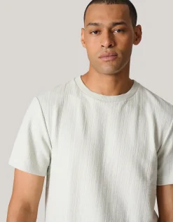 Shoeby Structuur T-shirt Lichtgrijs<Heren T-Shirts En Polo's