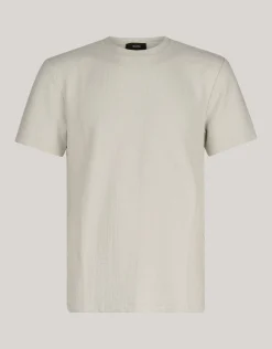 Shoeby Structuur T-shirt Lichtgrijs<Heren T-Shirts En Polo's