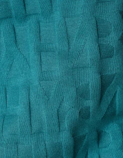 Shoeby Structuur T-shirt Turquoise<Heren T-Shirts En Polo's