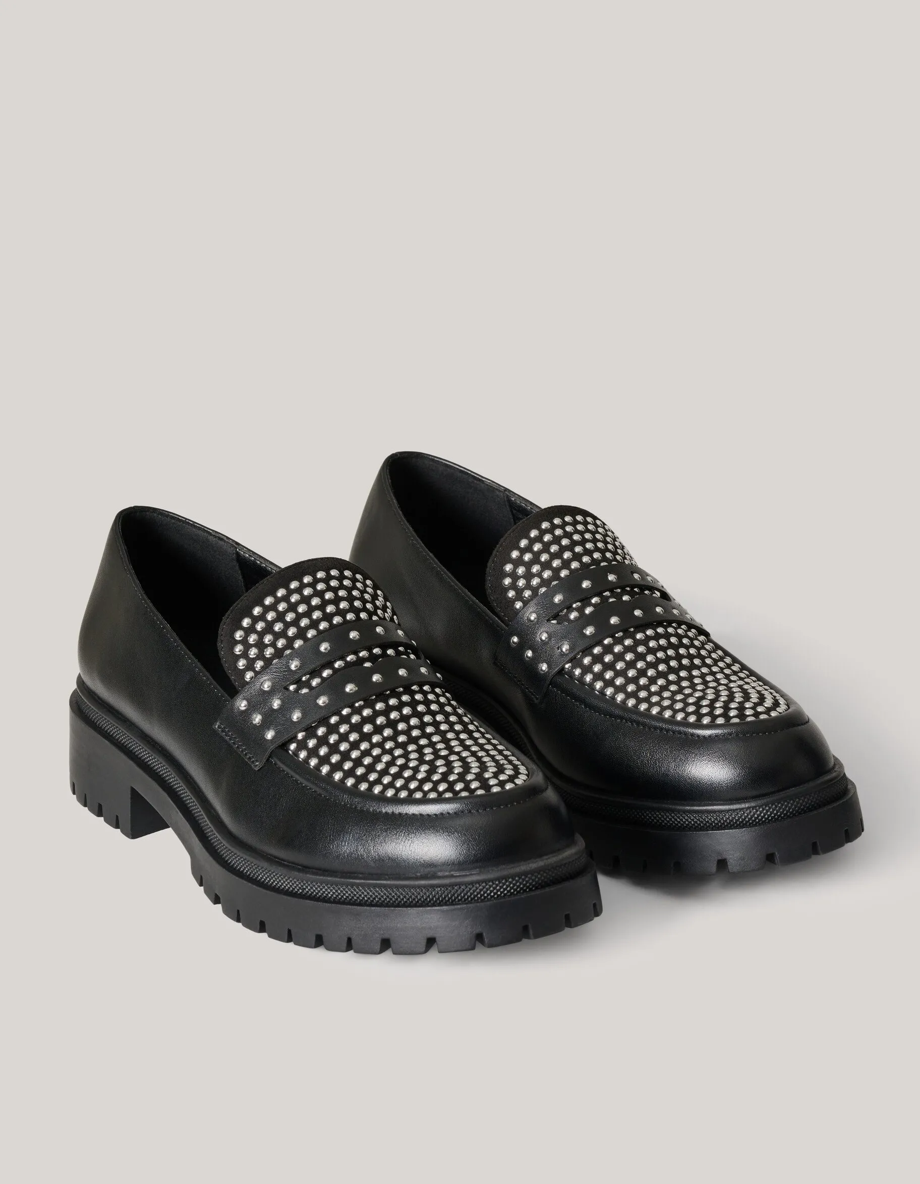 Shoeby Stud Loafers Zwart<DAMES Loafers