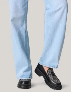Shoeby Stud Loafers Zwart<DAMES Loafers