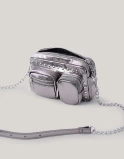 Shoeby Studded Pocket Tas Zilver<DAMES Tassen