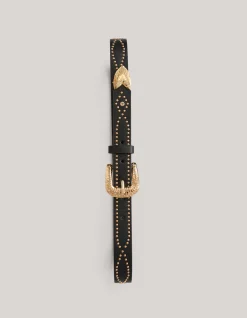 Shoeby Studded Riem Zwart<DAMES Riemen