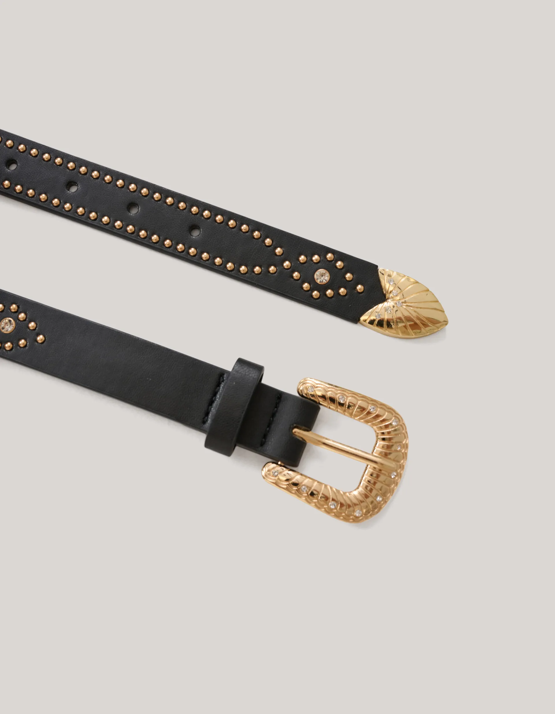 Shoeby Studded Riem Zwart<DAMES Riemen