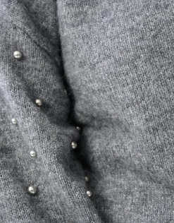 Shoeby Studded Sleeve Trui Grijs<DAMES Truien En Sweaters