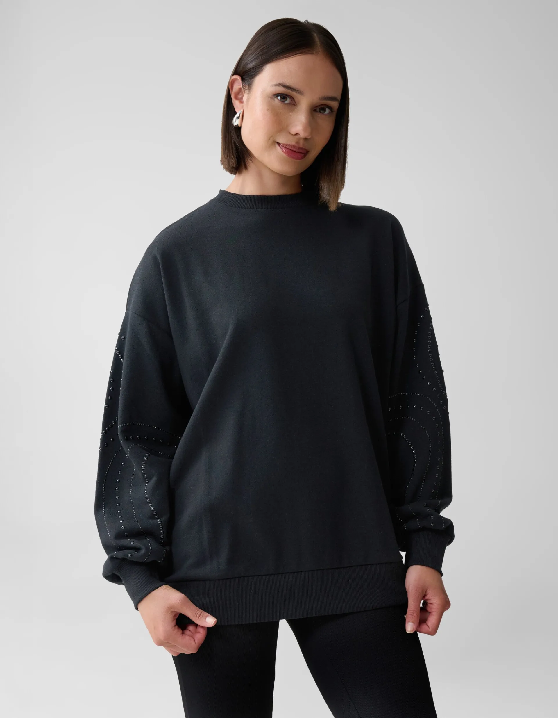 Shoeby Studded Sweater Zwart<DAMES Truien En Sweaters