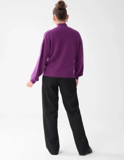 Shoeby Studio Strass Trui Donkerpaars<DAMES Truien En Sweaters