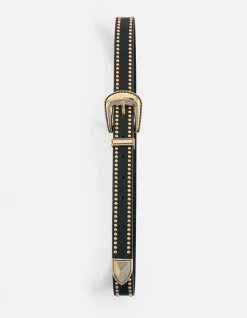 Shoeby Studs Riem Zwart<DAMES Riemen