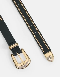 Shoeby Studs Riem Zwart<DAMES Riemen