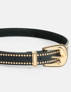 Shoeby Studs Riem Zwart<DAMES Riemen