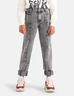 Shoeby Studs Straight Fit Jeans Donkergrijs< Jeans