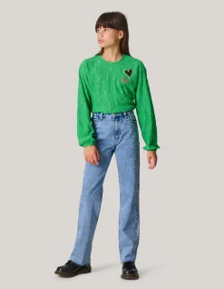 Shoeby Studs Straight Fit Jeans Blauw< Jeans