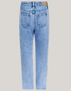 Shoeby Studs Straight Fit Jeans Blauw< Jeans