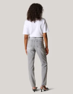 Shoeby Studs Tapered Fit Jeans Grijs<DAMES Jeans