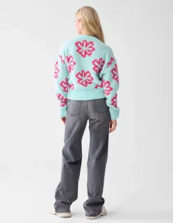 Shoeby Sun Flower Trui Lichtblauw<DAMES Truien En Sweaters