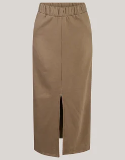 Shoeby Sweat Maxi Rok Bruin<DAMES Rokken