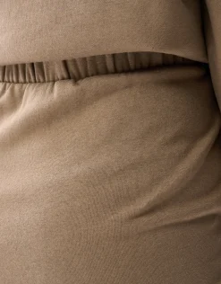Shoeby Sweat Maxi Rok Bruin<DAMES Rokken