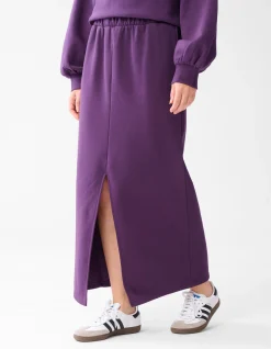 Shoeby Sweat Maxi Rok Paars<DAMES Rokken