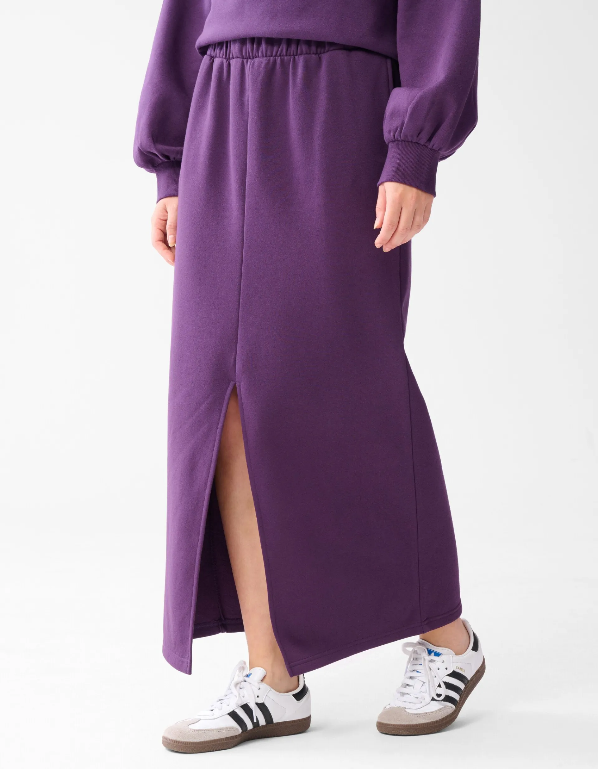 Shoeby Sweat Maxi Rok Paars<DAMES Rokken