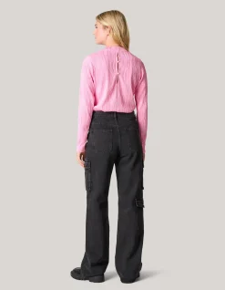 Shoeby Swirl Crinkle Top Roze<DAMES T-Shirts|Tops