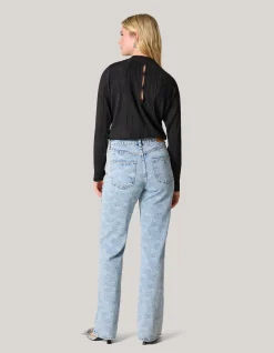 Shoeby Swirl Crinkle Top Zwart<DAMES Tops