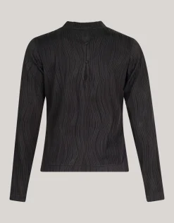 Shoeby Swirl Crinkle Top Zwart<DAMES Tops