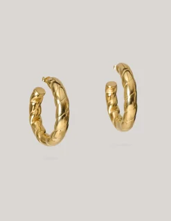 Shoeby Swirl Oval Hoop Oorbellen Goud<DAMES Sieraden