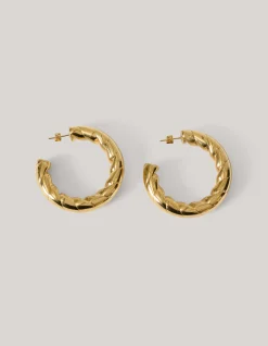 Shoeby Swirl Oval Hoop Oorbellen Goud<DAMES Sieraden