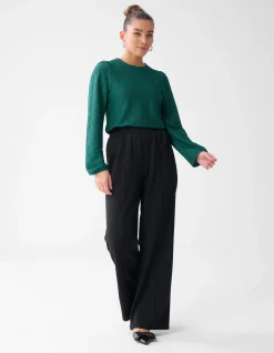 Shoeby Swirl Structuur Top Donkergroen<DAMES Tops