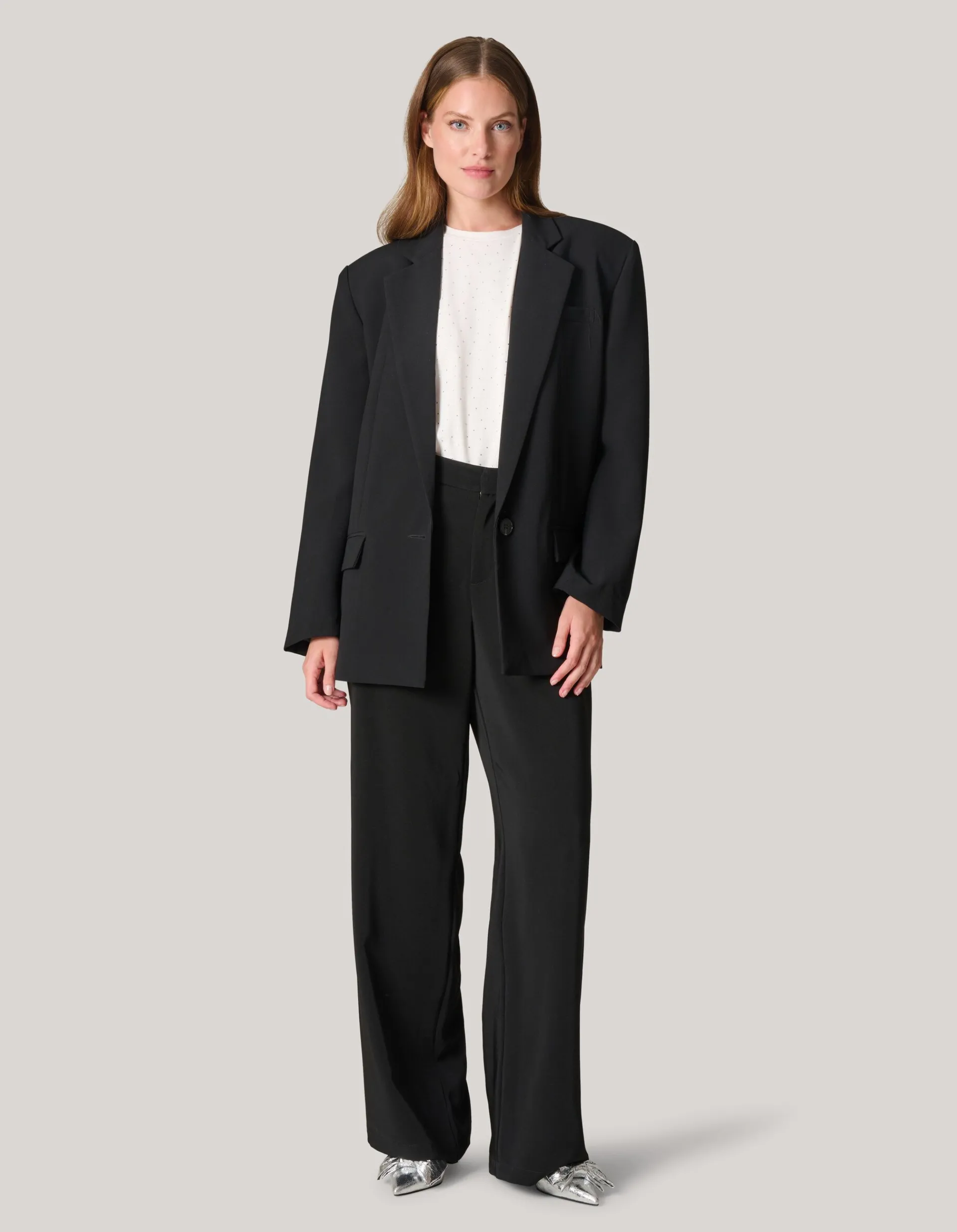 Shoeby Tapered Fit Blazer Zwart<DAMES Blazers