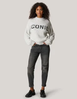 Shoeby Tapered Fit Jeans Donkergrijs L29<DAMES Jeans