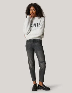 Shoeby Tapered Fit Jeans Donkergrijs L29<DAMES Jeans