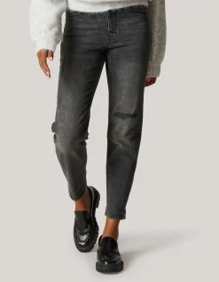 Shoeby Tapered Fit Jeans Donkergrijs L29<DAMES Jeans