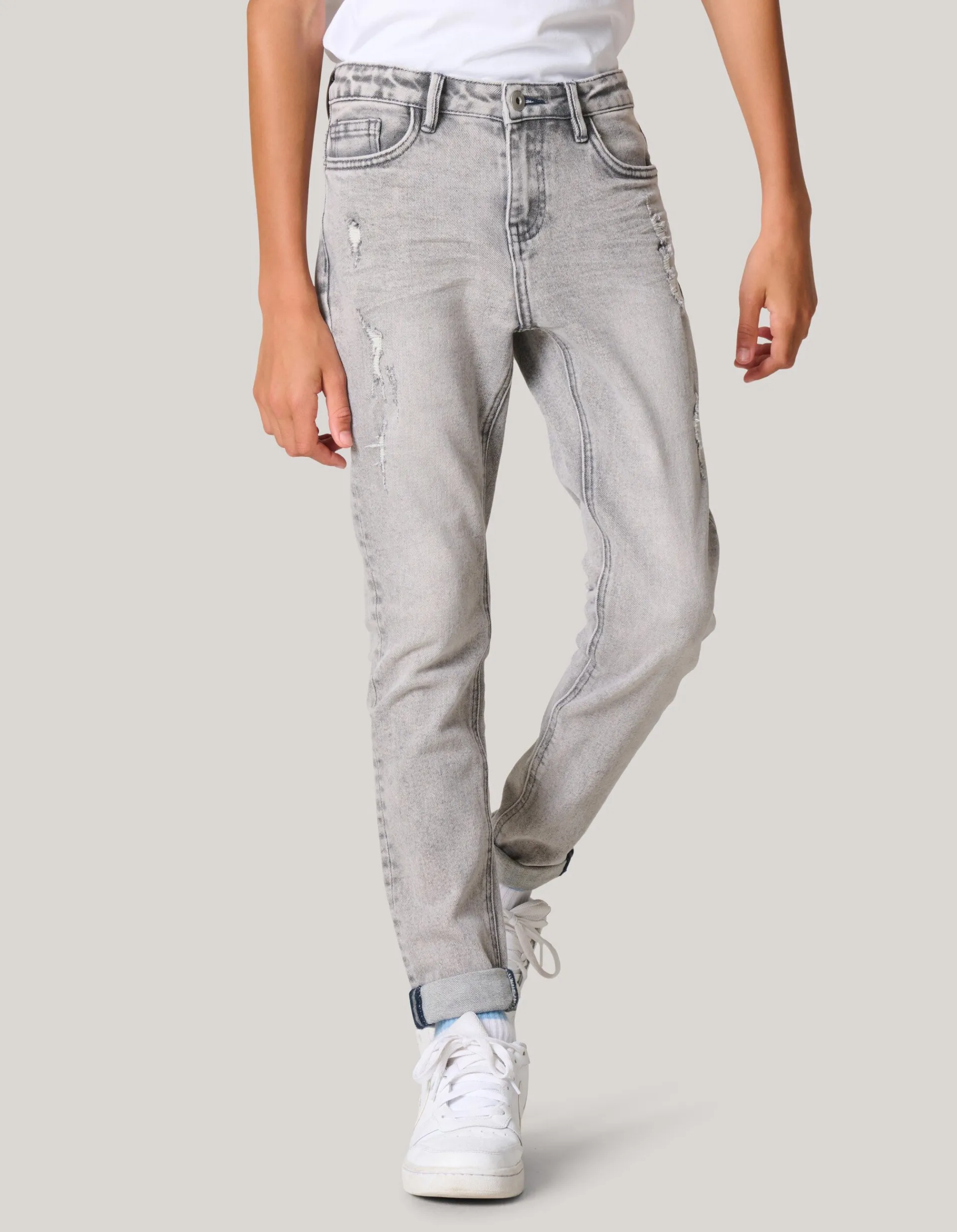 Shoeby Tapered Fit Jeans Grijs< Jeans